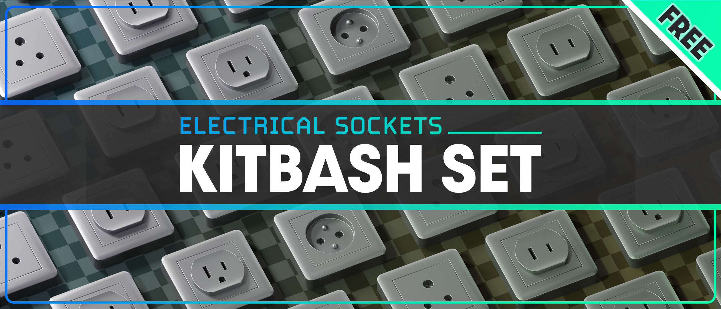 Free Electrical Sockets Kitbash Set