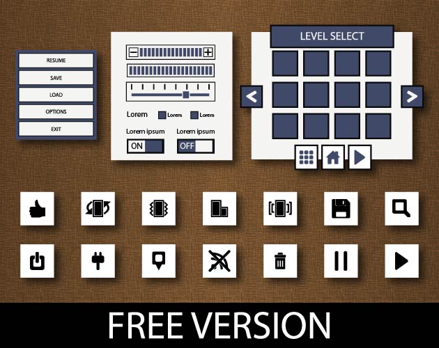 Flat game user interface FREE by SunGraphica