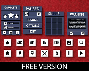 FREE Game user interface (game asset pack) by SunGraphica on