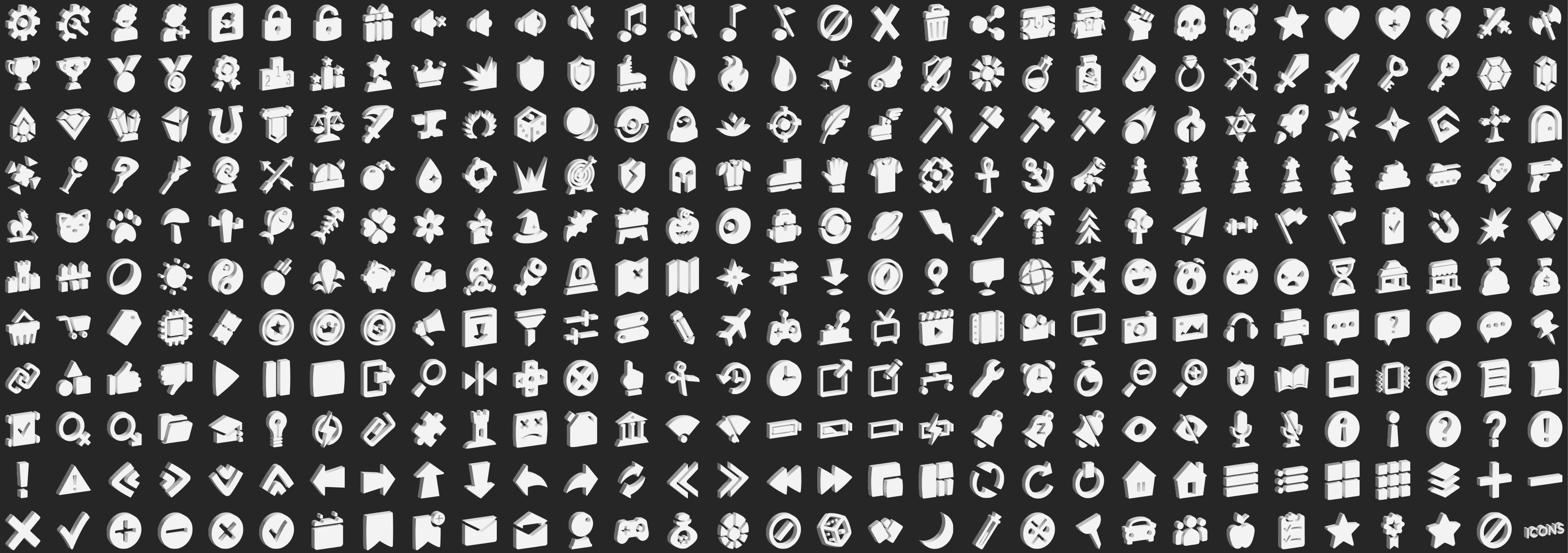 3D Icons Pack for Games
