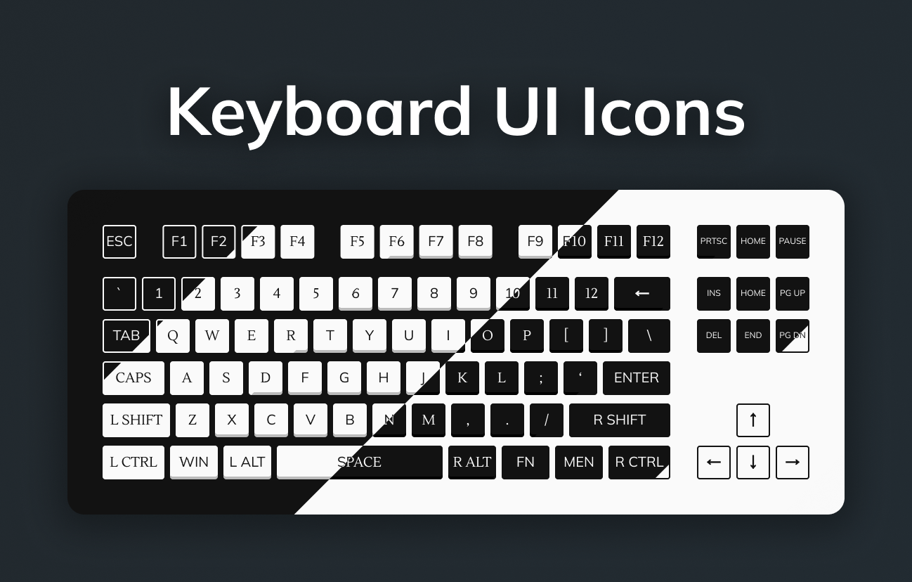 Keyboard UI Icons by sykoknot
