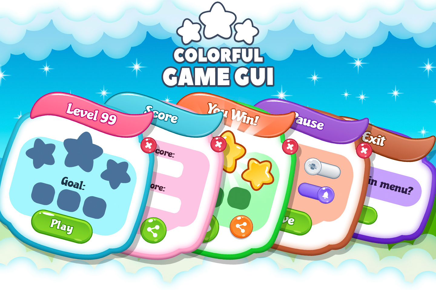 Colorful Game Gui by Renderman