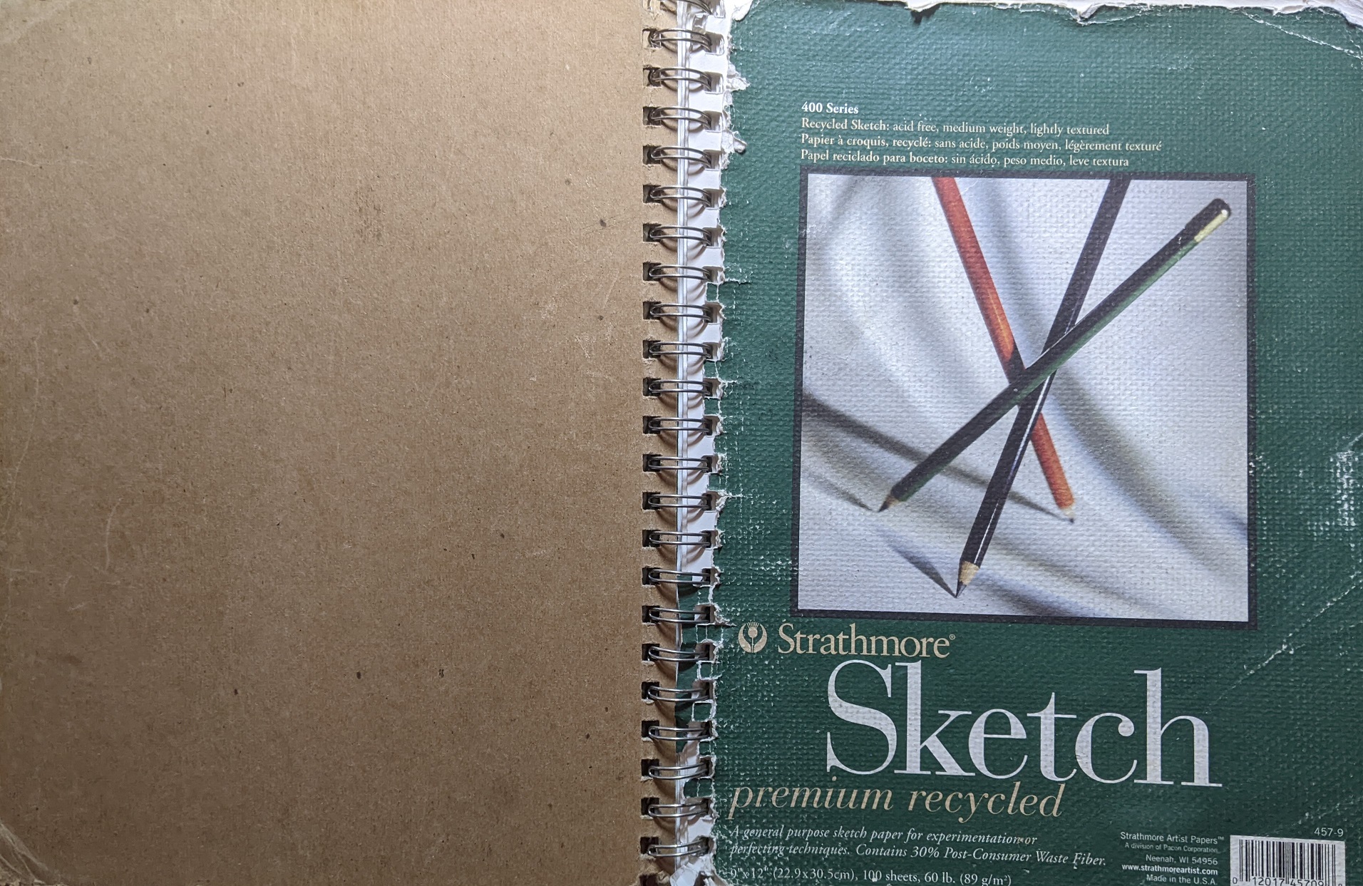 2013 green college sketchbook
