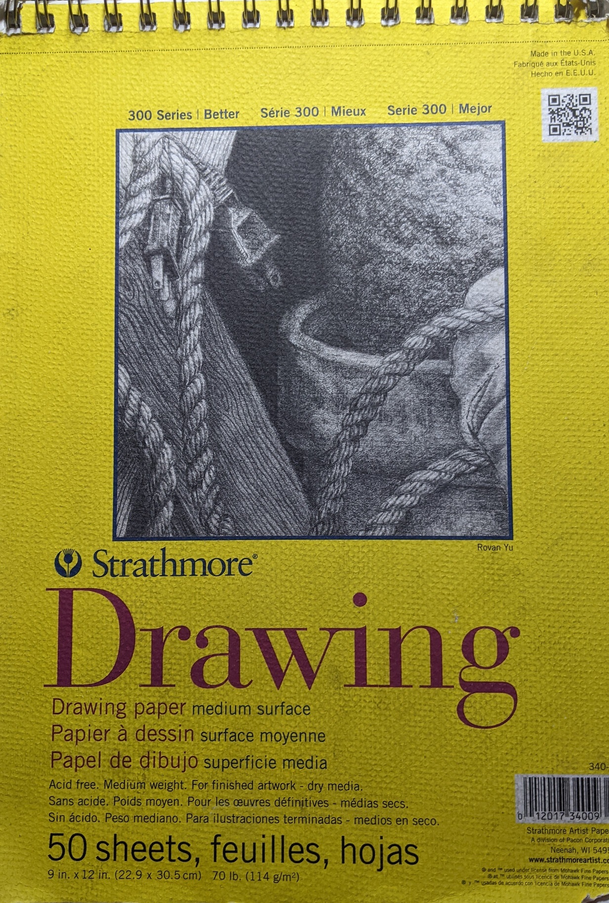 2014 yellow college sketchbook