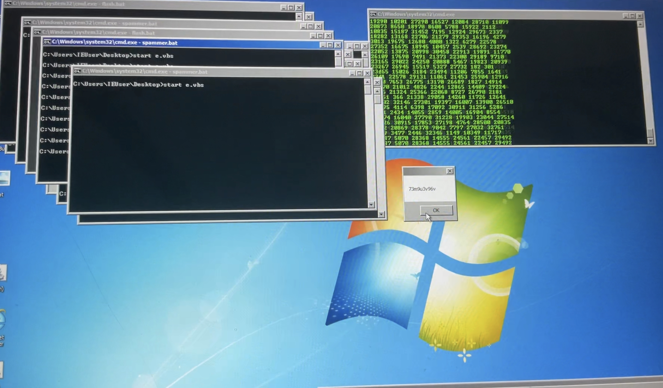 Some of my files running on a Windows 7 VM