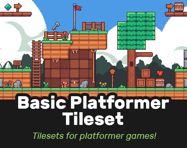 Basic Platformer Tileset by Myna Studios