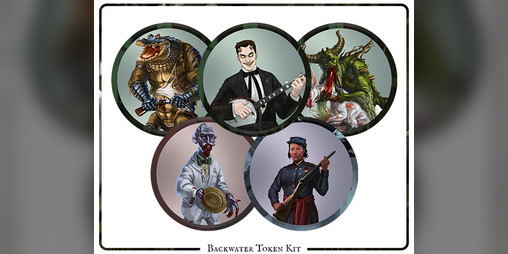 Cover image for 52 Tokens for Backwater: Southern Gothic Horror Tabletop Roleplaying