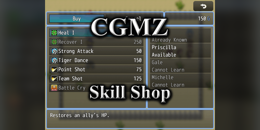Cover image for [CGMZ] Skill Shop for RPG Maker MZ