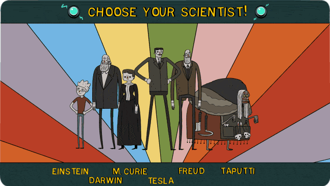 Salve o mundo com os "poderes" de Tesla, Darwin e Einstein em Super Science Friends