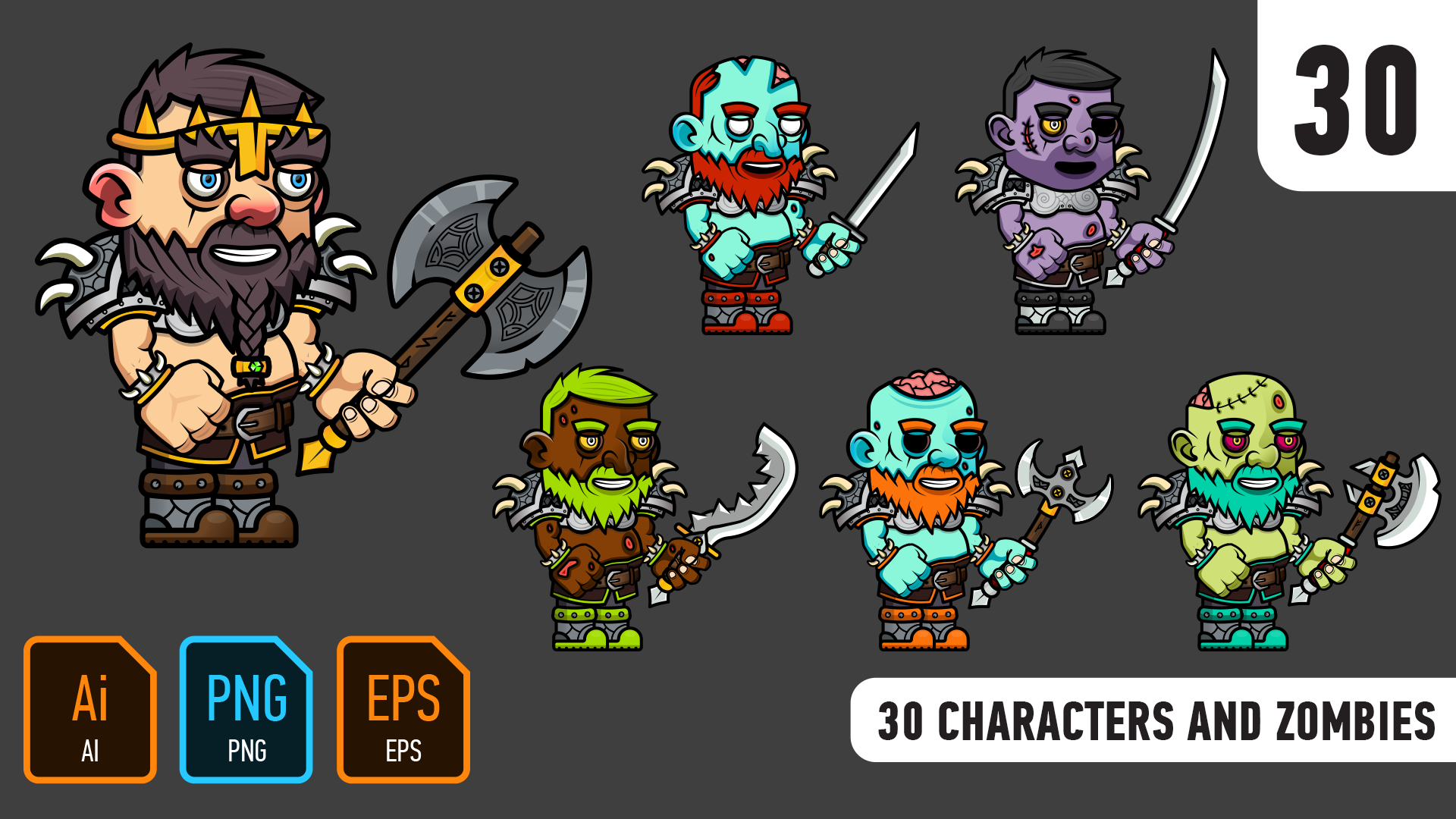 30 characters and zombies