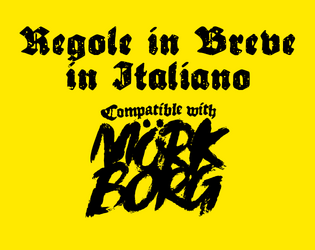 MÖRK BORG, Regole in breve in Italiano  