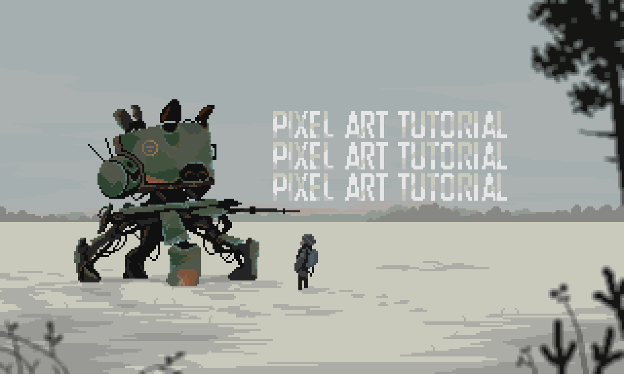 Pixel Art Tutorial - Simon Stalenhag Study