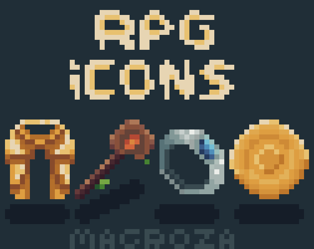 Adventure RPG Icons Pack 16x16
