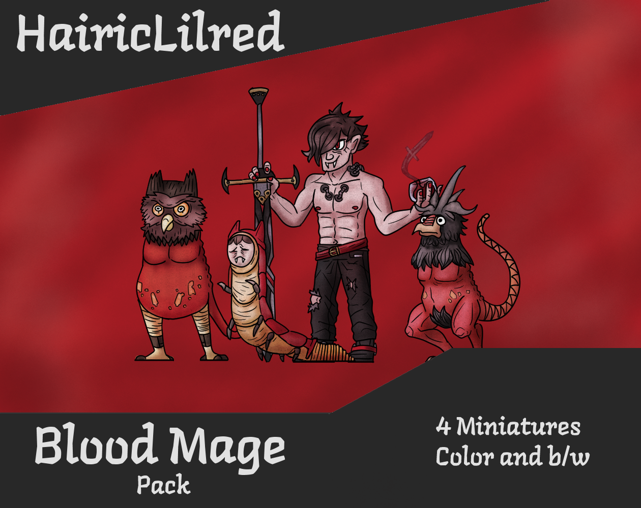 Hairic Minis - Blood Mage pack