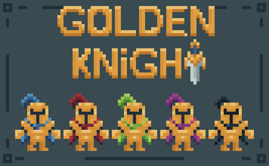 Golden Knight - Animated Pixelart Character
