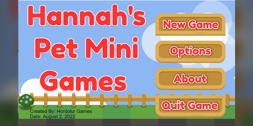 Cover image for Hannah's Pet Mini Games