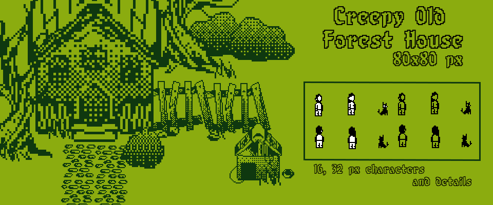 Creepy Old Forest House tileset