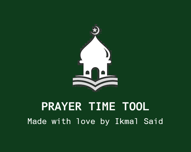 Cover image for PRAYER TIME TOOL