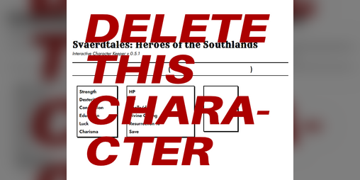 Cover image for Delete this Character