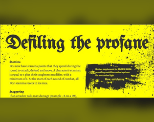 Defiling the Profane - A MÖRK BORG supplement  