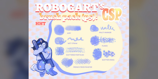 Cover image for ROBOGART's Brush Pack (P5)! [CSP brushes, .sut files!]