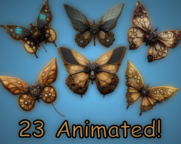 Steampunk Mechanical Butterflies by FieraRyan