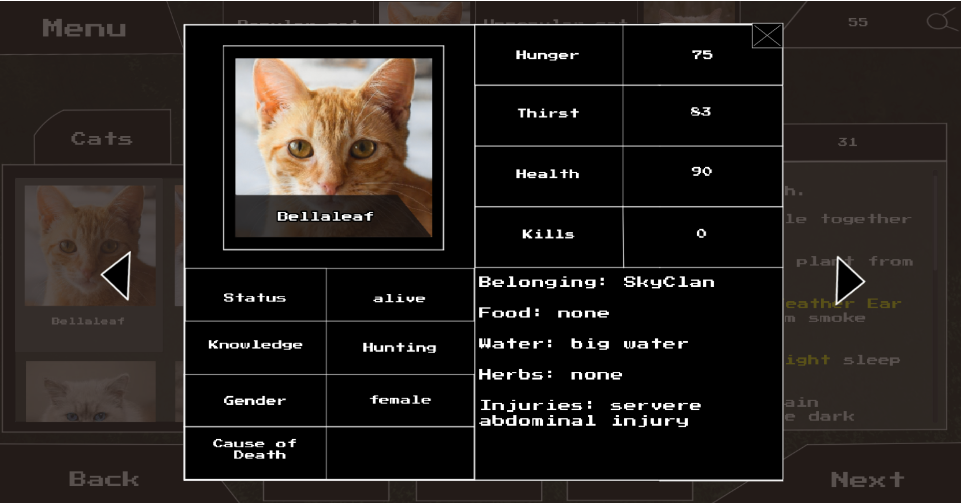 Warrior Cats Hunger Games Simulator - release date, videos, screenshots,  reviews on RAWG