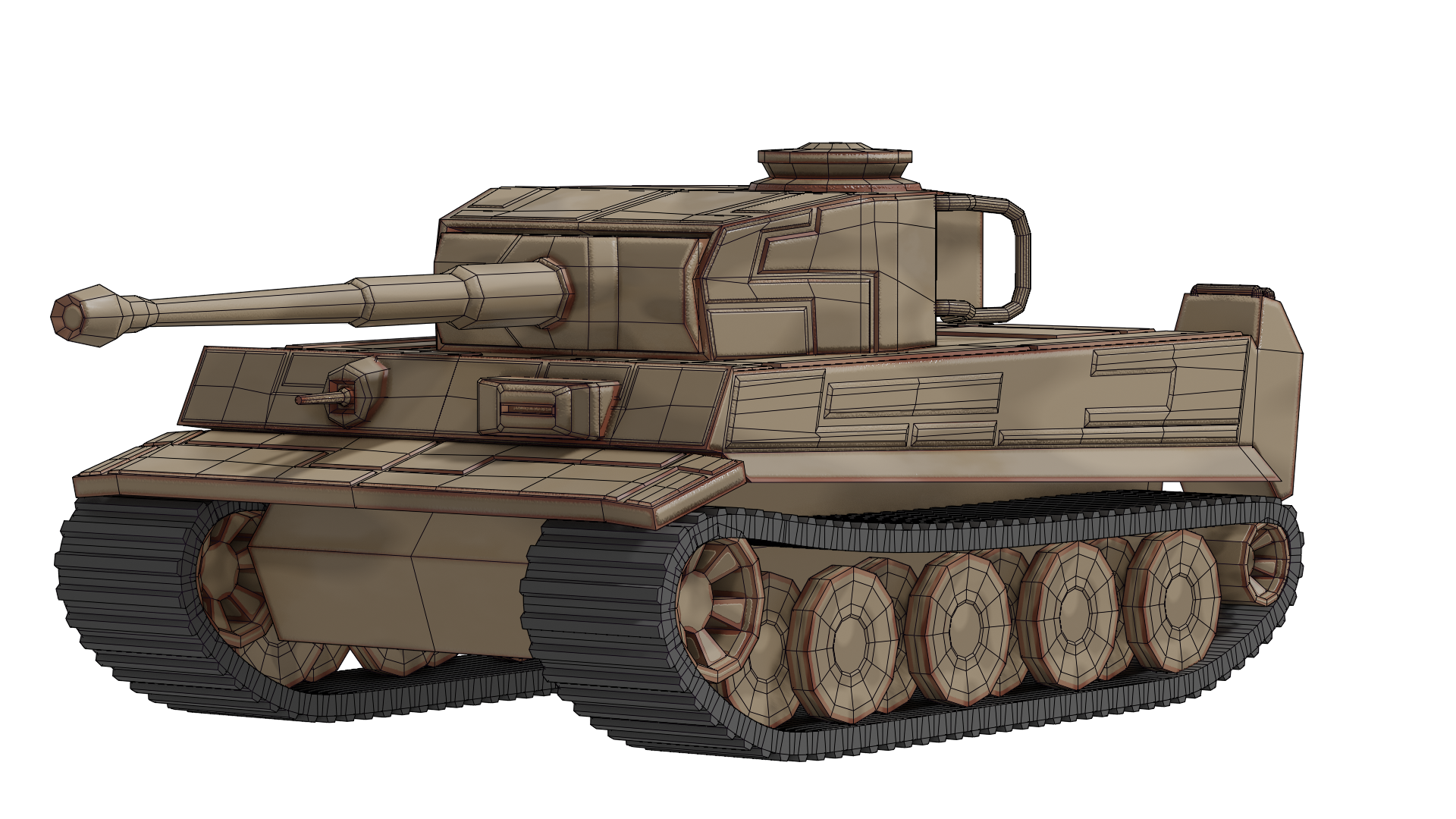 Tiger 1 Tank 3D Model