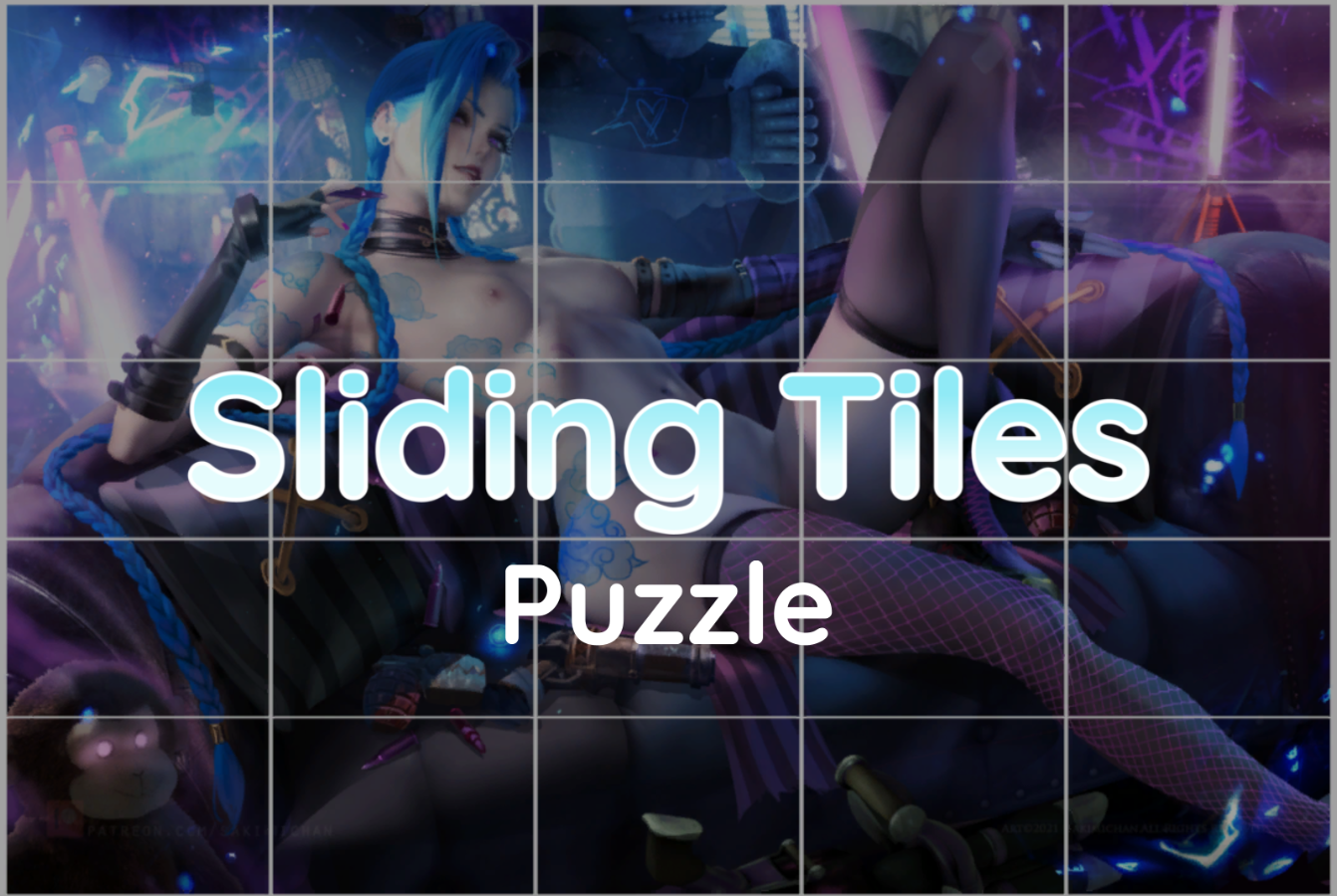 Sliding Tile Puzzle Sexy Girl