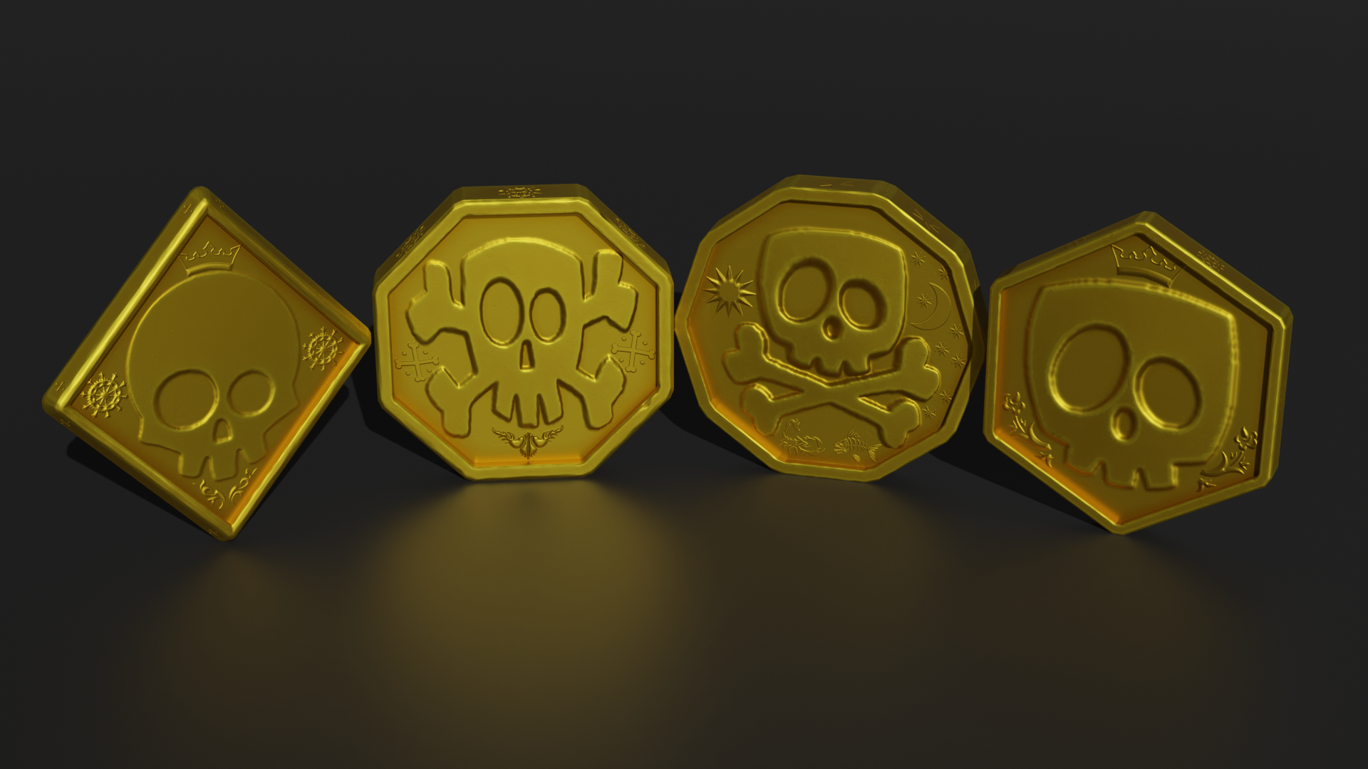 Stylized Golden Coins