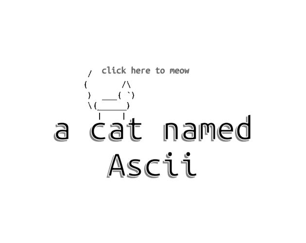 Cover image for a cat named Ascii