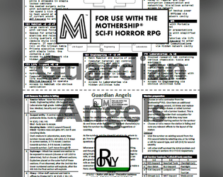 Guardian Angels   - A pamphlet module compatible with the Mothership Sci-Fi Horror Role Playing Game 