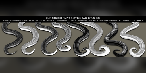Cover image for Maunder's Clip Studio Paint Reptile Tail Brushes