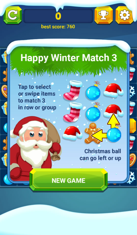 Happy Winter Match 3 casual game