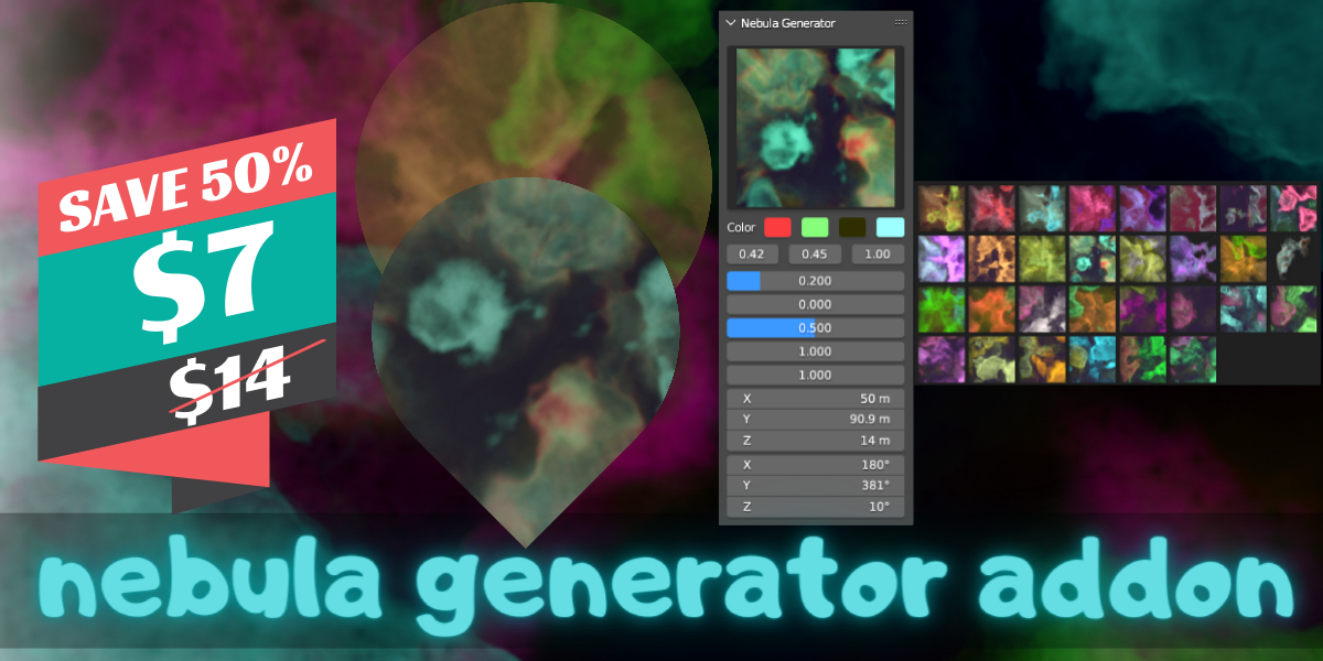 Nebula Generator Blender Addon by CGCOOL