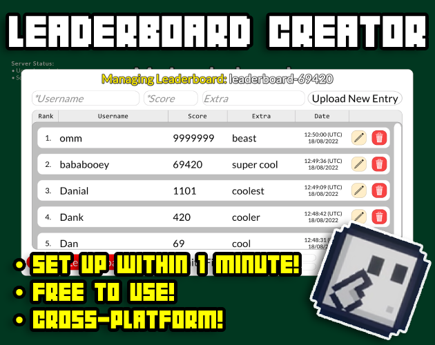 ᐈ Online Leaderboard maker - Leaderboarded