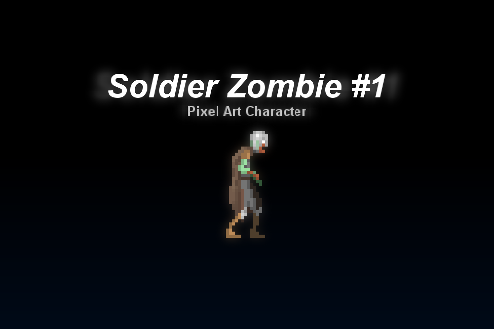 Soldier Zombie #1 - Pixel Art Character