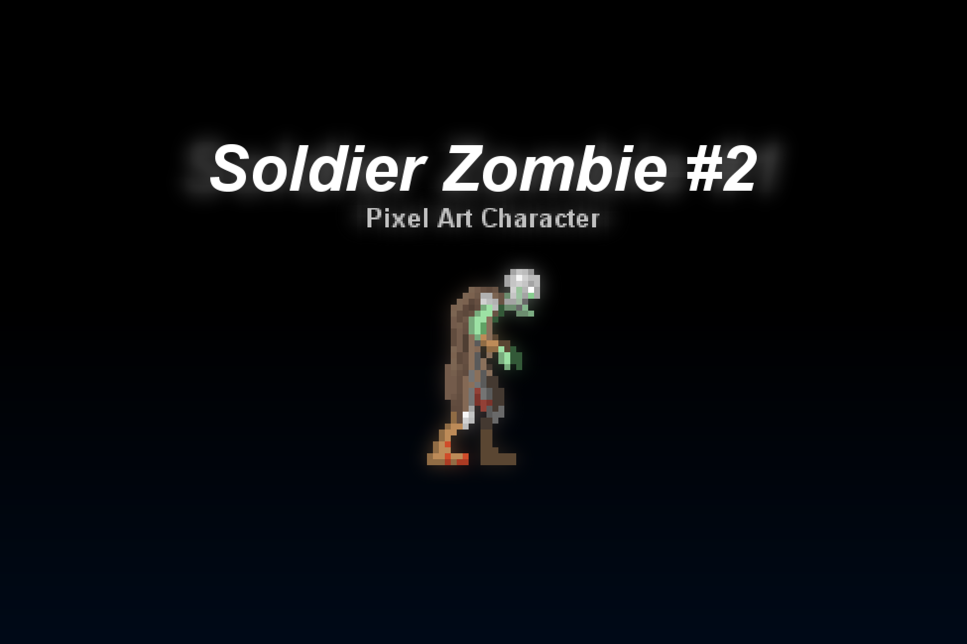 Soldier Zombie #2 - Pixel Art Character
