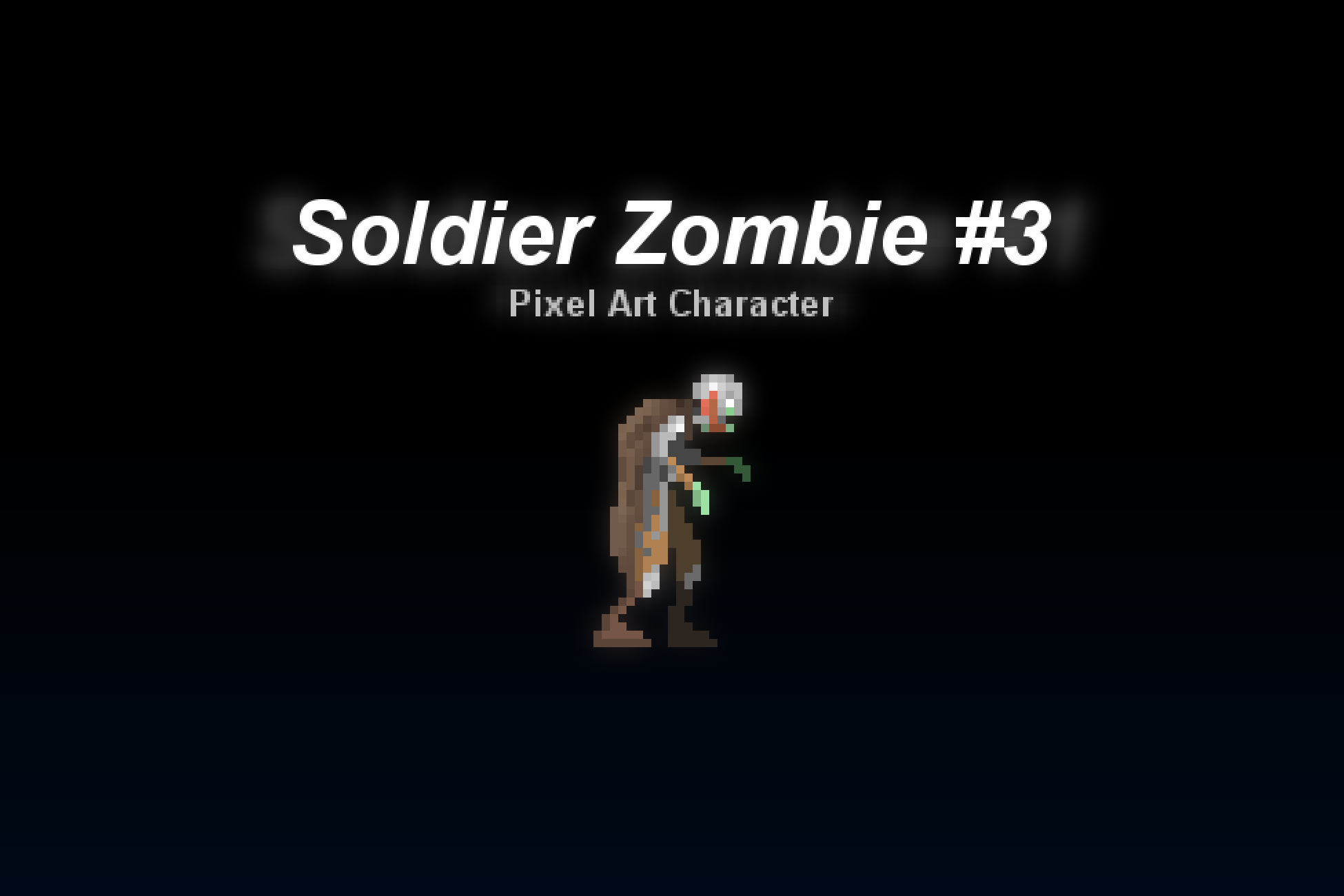 Soldier Zombie #3 - Pixel Art Character