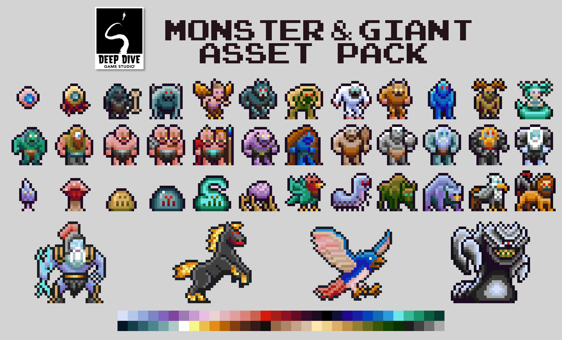 Monster & Giant Asset Pack [16x16], [32x32]