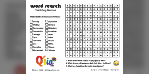 Cover image for FREE - Tabletop Games Word Search
