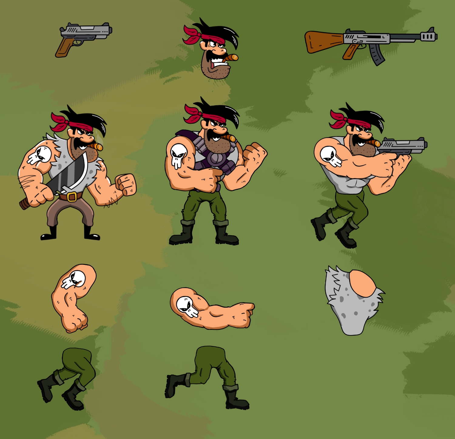 Free rambo like characterpack by Hamstar games