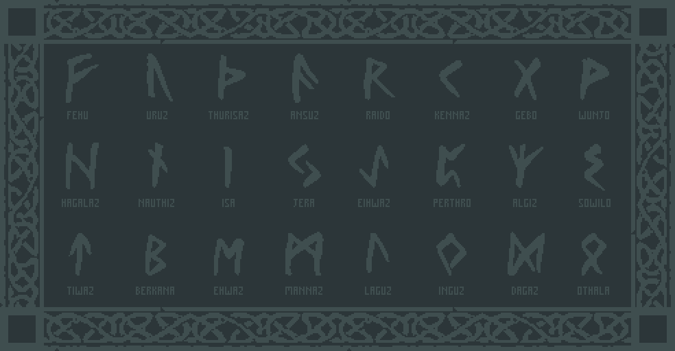 Elder Futhark Pixel Font