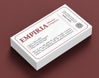 Empiria: Milestones & Experience   - A business card-sized system for empiric stories. 