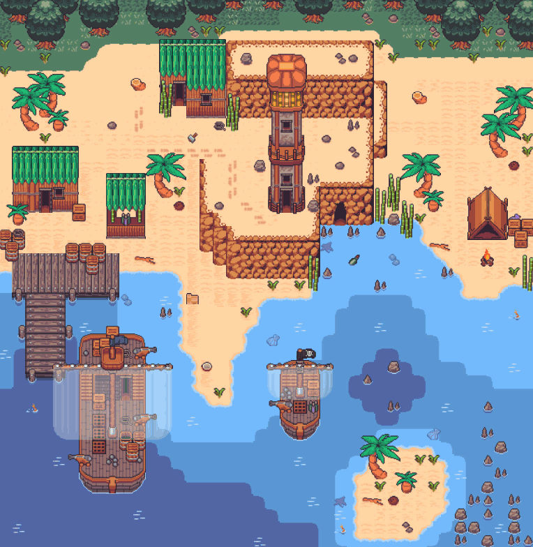 Raven Fantasy - 2D PixelArt Tileset and Sprites - Beach, Ocean and Shore