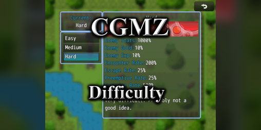 Cover image for [CGMZ] Difficulty for RPG Maker MZ