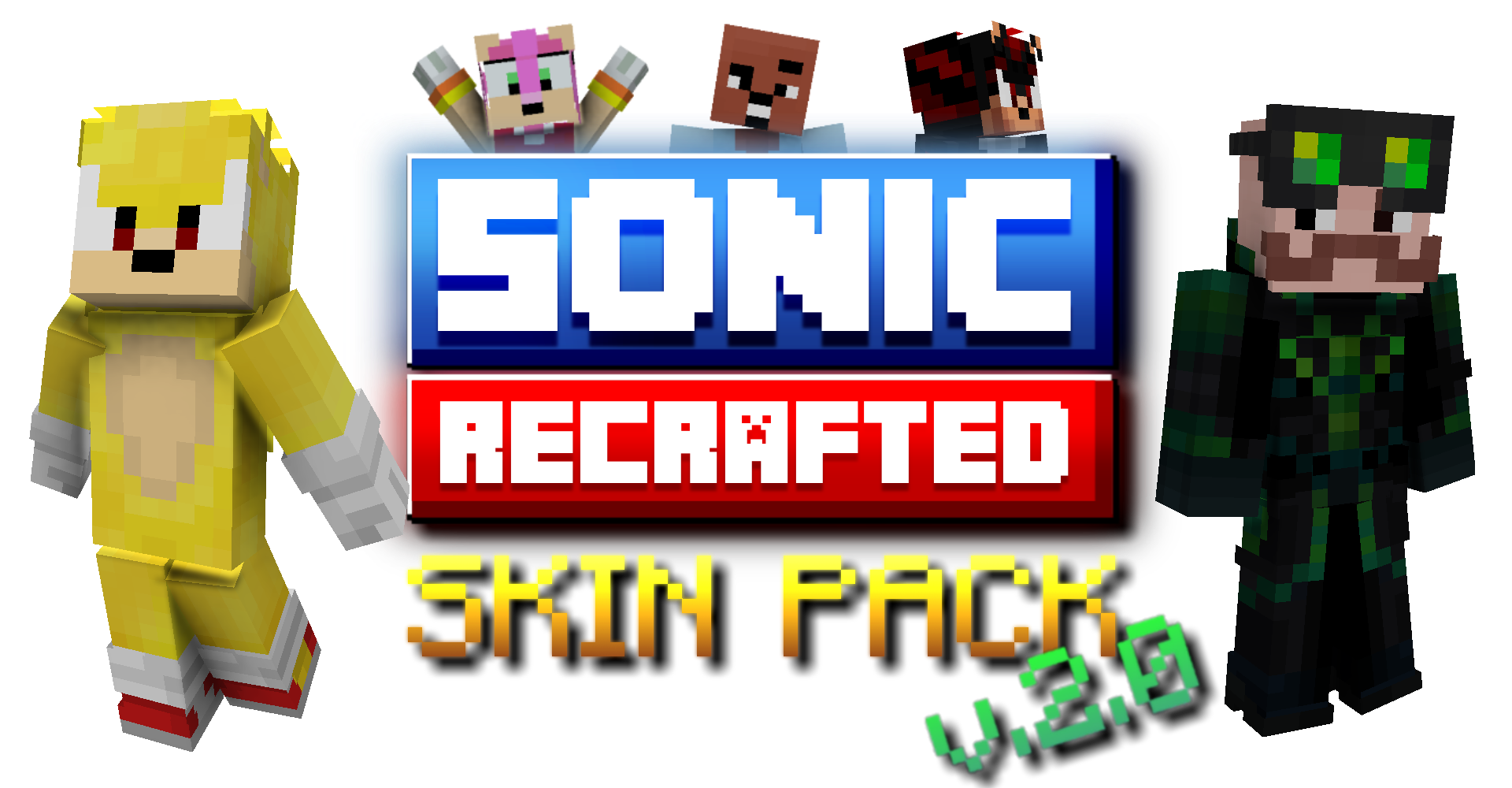 Classic Super Sonic the Hedgehog Minecraft Skin