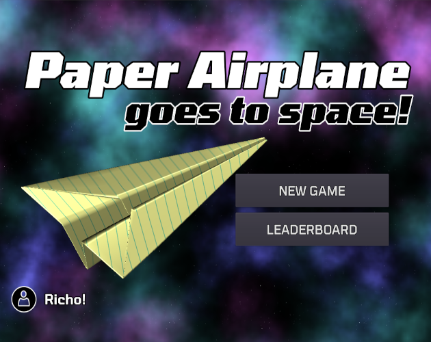 Cover image for Paper Airplane (goes to space)