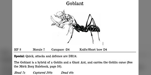Cover image for Goblant a Bestiary Creature for Mork Borg