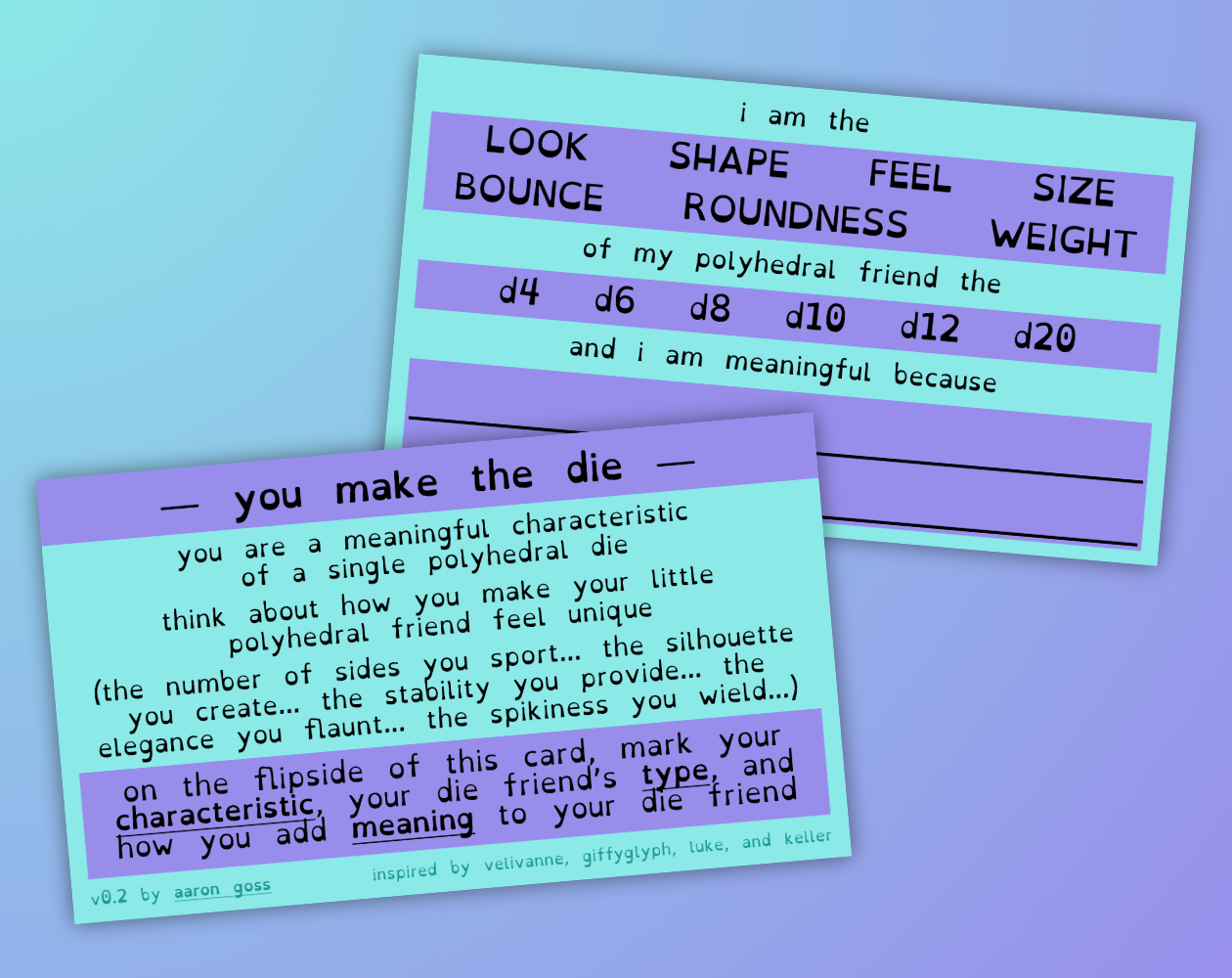 you-make-the-die-by-aaron-goss-for-lesser-loved-dice-ttrpg-jam-itch-io